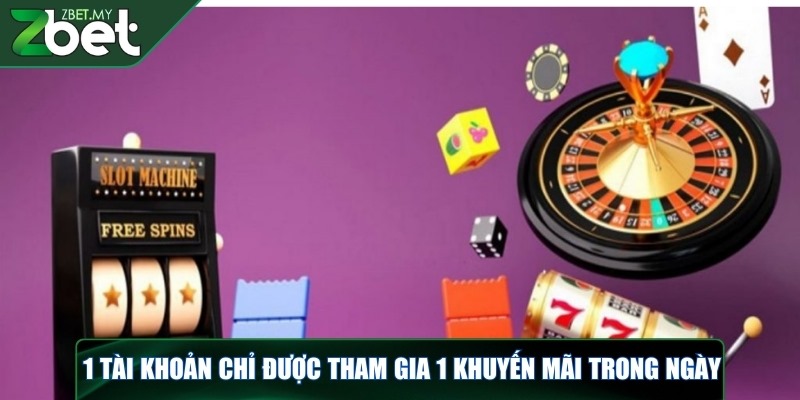 Mỗi tài khoản chỉ được tham gia một sự kiện khuyến mãi trong ngày