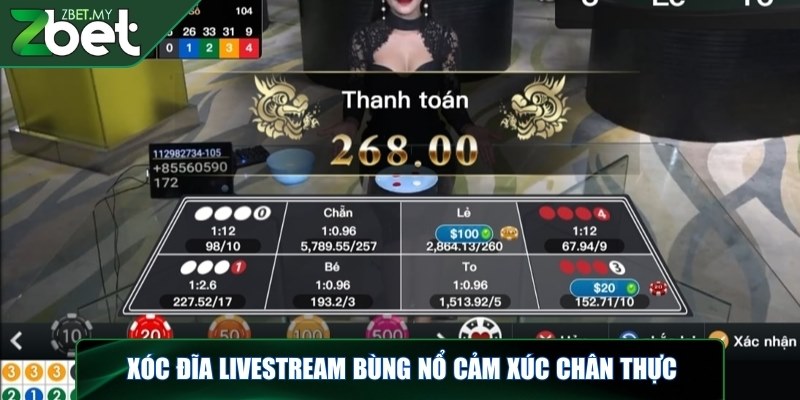 Live xóc đĩa ZBET - Tìm kiếm vận may thắng lớn về tay 2 Xóc đĩa livestream bùng nổ cảm xúc chân thực