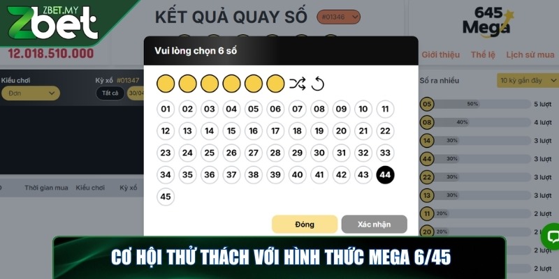 Lô đề ZBET - Sảnh chơi may rủi hấp dẫn trong giới lô thủ 2 Cơ hội thử thách với hình thức Mega 6/45
