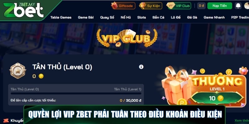 Quyền lợi VIP ZBET - Nâng cao trải nghiệm, xứng tầm đẳng cấp 4 Quyền lợi VIP ZBET phải tuân theo điều khoản điều kiện
